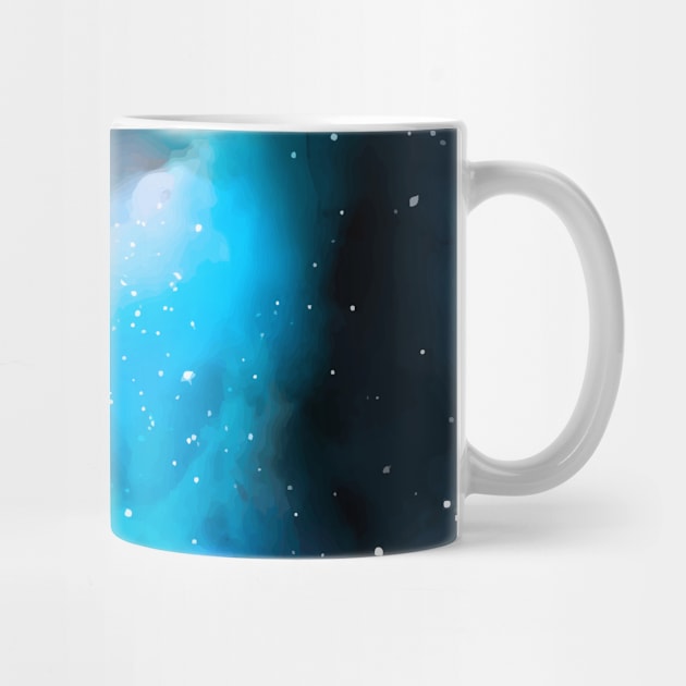 Blue Watercolor Galaxy by NewburyBoutique